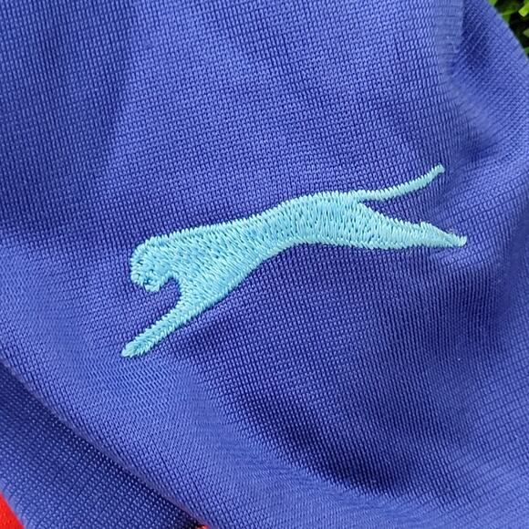 Vintage Y2K Slazenger Track Jacket Large 23x25 Blue Red Gray Cropped - Picture 5 of 13